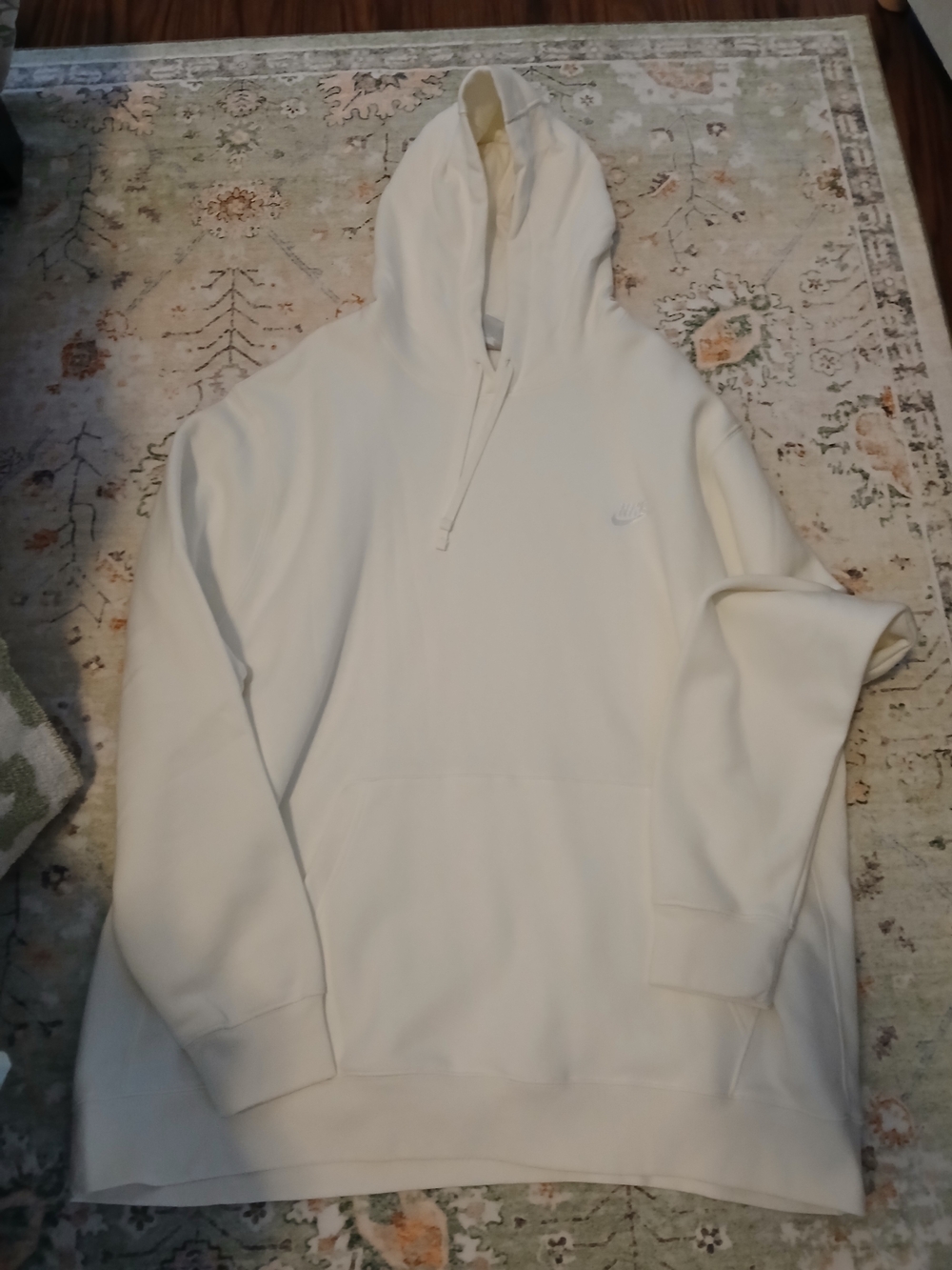 Nike Cream Pullover Hoodie with Subtle Swoosh